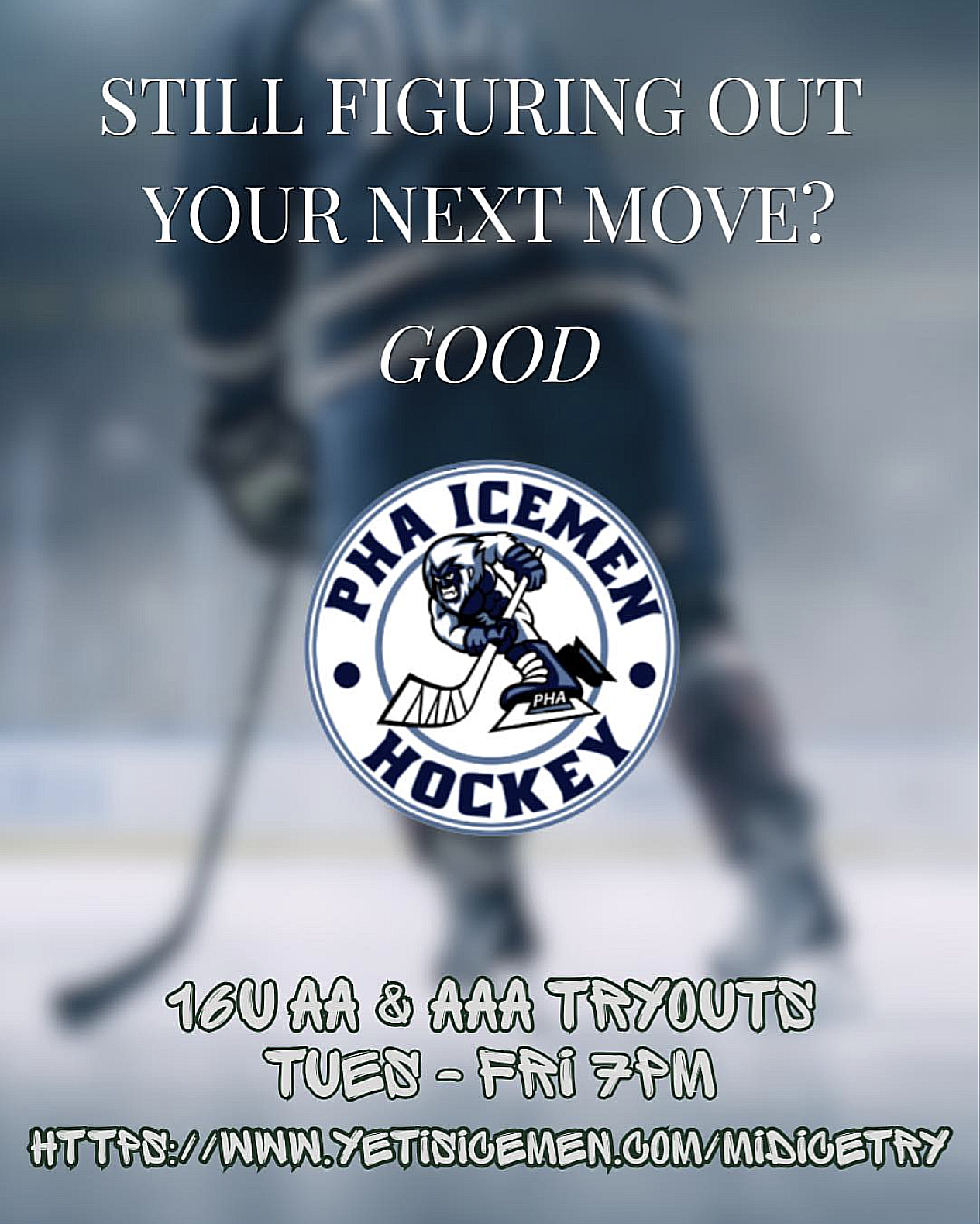 PHA Icemen tryout recruitment post